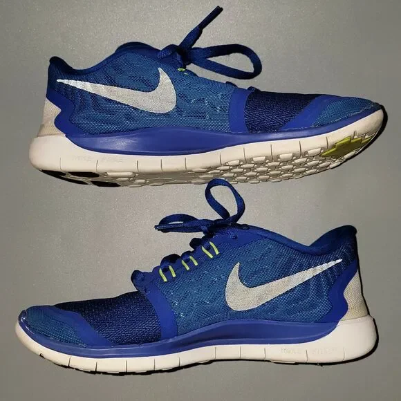 Nike Free 5.0 Youth Size 4Y Women's Sz 5.5 Blue/Black Running Shoes(725104-400) - Picture 5 of 11